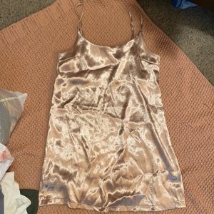 MIDI pink shiny dress